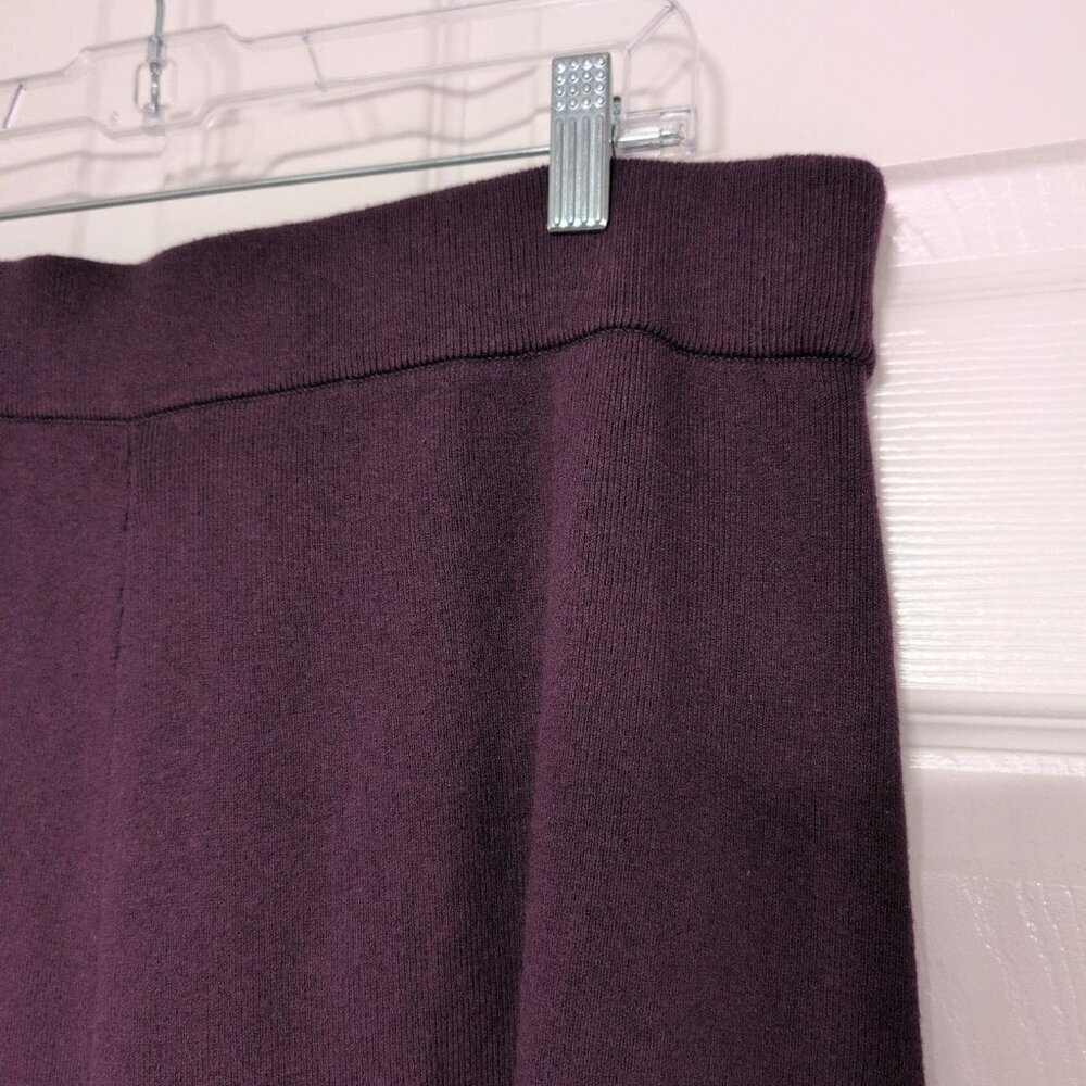 Banana Republic Factory A Line Maxi Skirt Womens Size Large Purple Knit NEW - Picture 3 of 7